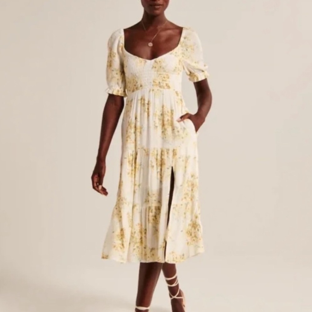 Abercrombie Midi Dress - Yellow